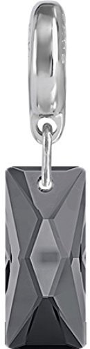 SWAROVSKI Swarovsk 187007 Becharmed Crystal Queen Baguette Charm (1 Stück) Crystal Silver Night