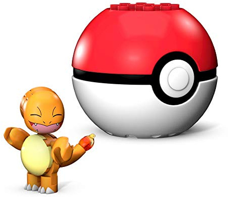 Mega Construx GKY71 - Pokemon Glumanda Bauset mit Pokeball, 16 Bausteinen, Spielzeug ab 6 Jahren