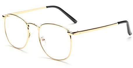 Unisex Metall Frame Beatles Retro Sixties Style Runde Metall Brillen Damen Herren Klare Linse Brille