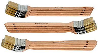 Heizkörperpinsel, 12 Stück, Größe 50 mm, Mischborsten, Langer Holzgriff, Beste Malerqualität