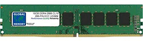 16GB DDR4 2666MHz PC4-21300 288-PIN ECC DIMM (UDIMM) MEMORY RAM COMPATIBLE WITH SERVERS/WORKSTATIONS/MOTHERBOARDS (*NOT FOR PCs*)