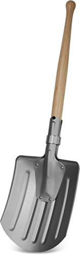 Storfisk fishing & more Aluminium Schneeschaufel, 2-tlg. zerlegbar mit Holzgriff, Gesamtlänge: 74 cm