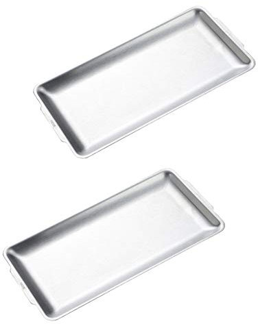 Teglia Da Forno,Teglie Da Forno In Acciaio Inox Rivestimento Antiaderente,Vassoio Da Forno Antiaderente (Argento,36 * 20 * 1.1CM)