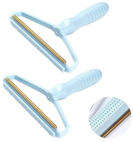 2Pcs Portable Lint Remover, Uproot Lint Cleaner Pro, Quick Epilator Lint Shaver, Portable Pet Hair Remover, Clothes Fuzz Shaver (Blue)