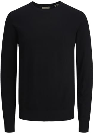 JACK & JONES Jjeemil Knit Crew Neck Noos Homme JJEEMIL COL ROND EN MAILLE NOOS, Noir, XXL