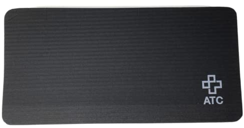 ATC Handels GmbH Kniematte Comfort 40x20x1,5cm - für Pilates, Yoga, Gymnastik, Fitness zur Entlastung von Knien, Ellenbogen, Unterarmen und Handgelenken, Gelenkschonend und schmerzfrei - schwarz