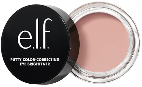 e.l.f. Putty Colour-Correcting Eye Brightener, illuminante e primer per il contorno occhi, riduce l’aspetto delle occhiaie, prodotto vegano e non testato sugli animali, Fair