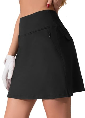 Timuspo Skorts for Women UK Tennis Skirt with Shorts Elasticated Waist Ladies Skirts 4 Pockets Golf Sports Casual Wear