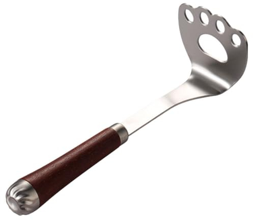 ABOOFAN Potato Masher, Stainless Steel Mashed Potatoes Masher with with Wood Handle Vegetable Masher Hand Tools Potato Ricer Presser Potato Squeezer Avocado Potato Strainer B