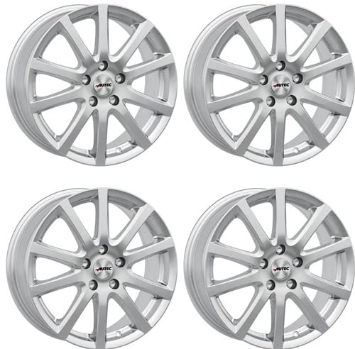 4x AUTEC Felgen Alufelgen SKANDIC 7.5x18 ET42 5x112 Brillantsilber kompatibel mit Audi A3 S3 A4 S4 A6 Q3 TT TTS Q2 SQ2