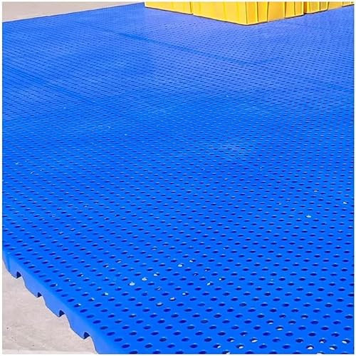 Kunststoffpaletten, Kunststoffpalette zur Lagerung im Keller, leichte ineinander greifende Palette für Garage, Lager, Hof, 1 Packung für Zwinger, Garten, Keller, Terrasse (Farbe: Blau, Größe: 30 x 3