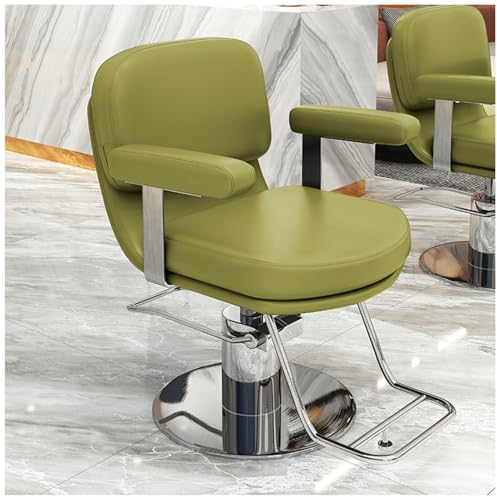 Llchaensc Friseurstuhl Mit Hydraulischer Pumpe Friseursessel 360° Drehbar Friseurstühle Barber Stuhl Einstellbar, Mit Fußstütze Für Friseursalon Spa Tattoo Shop,Grau,E