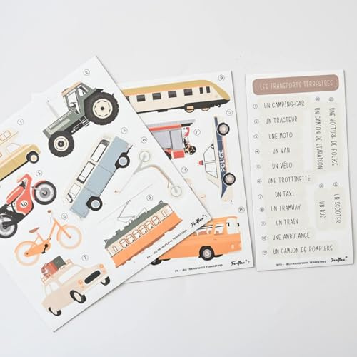 FERFLEX - Pädagogisches magnetisches Spiel für Kinder - Die Seetransporte FR - Verwendbar auf Allen magnetischen Oberflächen - Kinderspiel ab 3 Jahren - 45 Magnete
