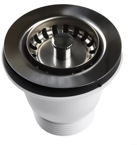 HOHOVYVY 60mm Stainless Steel Sink Drain for MINI Basket Strainer Waste Kit 85mm Flange