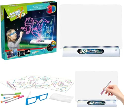 Beleuchteter Zeichentisch, Leuchtender Zeichentisch für Kinder - Magischer Schreibtisch,Doodle Zeichentisch löschbar, fluoreszierender für Mädchen