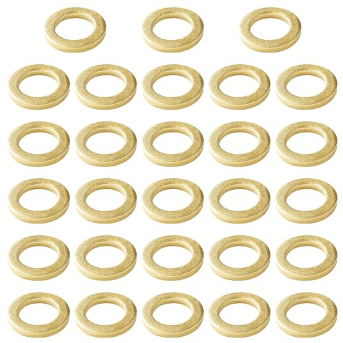 YIXISI 30 piezas 10.2x15x2 mm Arandelas para cuñas de puerta, arandelas de latón para bisagras de puerta