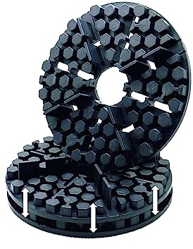 VERLEGEHILFEN 50 x Gummi Stelzlager - Flexibles Plattenlager - Fugenbreite 2mm x Höhe 10mm - Flexibles Stelzlager für Terrassenplatten. Gummi Plattenlager mit Fugenkreuz (2 x 10mm (B x H))