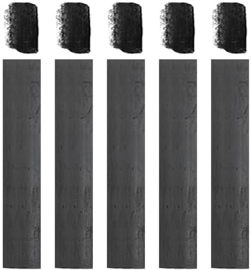 sourcing map Willow Charcoal Sticks, 20-24mm Willow Charcoal Pencils Soft Sketch Vine Art Supplies Set for Drawing Sketching Shading Painting Artists Beginners (Black, Pack of 5)
