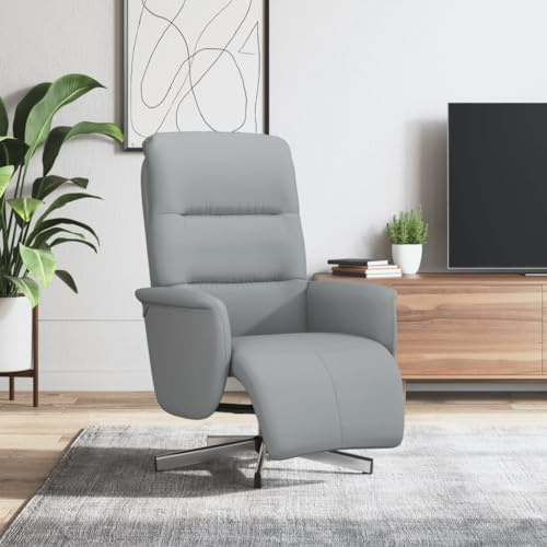 Snsowed Relaxsessel mit Fußteil Hellgrau Stoff, Fernsehsessel, Kinosessel, Lesesessel, Tv Sessel, Ohrensessel, Armsessel, Seselstuhl Wohnzimmer - 356561