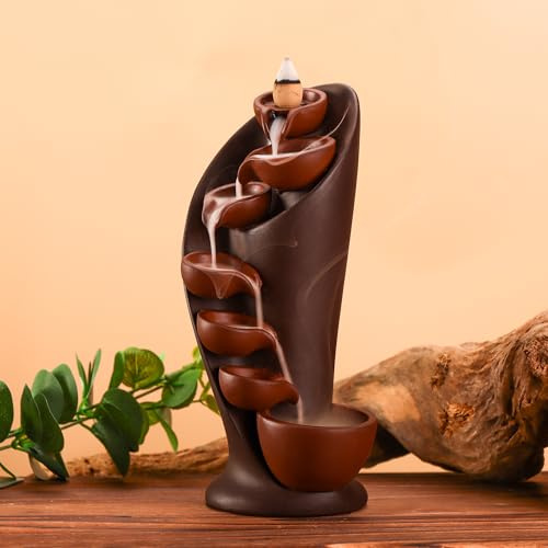 SERdeerCH Backflow Räucherstäbchen Halter Harz Berg Wasserfall Rauchbrunnen Aromatherapie Handgemachte Dekoration inspirierte Dekor Home Decor