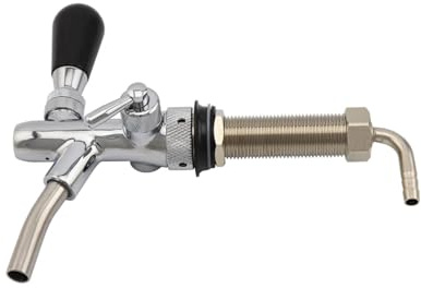 Xjpocdbjhe Brewing equipment Adjustable Draft Beer Faucet with Flow Control Chrome Plating G5/8 Shank Home Brew Bar Kegerator Beer Dispenser Tap Brewing equipment(Silver Long Tap)