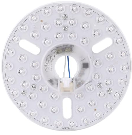 VELATEMOR Pannello di Sostituzione del Modulo Luce a Ventola a LED da 6,3 Pollici, 24W 3CCT 3000K 4000K 6000K Kit Retrofit a Ventola a LED per Lampadari a (230V)