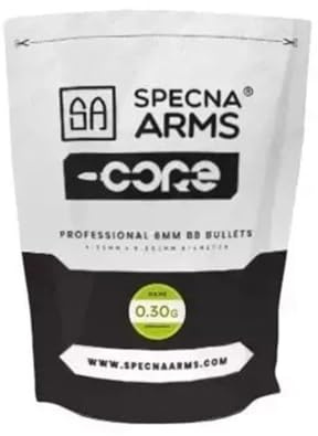 Specna Arms Core Bio, Bolas 0,30 g, Biodegradables, 500 g, Blanco Mate, 5,95 mm, para Airsoft
