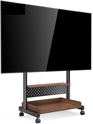 QUSYZD Soporte para TV con Ruedas para televisores de 40 a 85 Pulgadas, con Ruedas, Alto y móvil, con Estante y Base Ajustable en Altura, A-40-85 Pulgadas,A-40-85inch