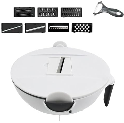 Husoiuy Affettatrice Per Verdure | Elettrodomestici da Cucina Tagliaverdure - Affettaverdure con Colino per Cetrioli Patate Cipolle Formaggio Cucina Casa Preparazione Pasti Campeggio Ristorante