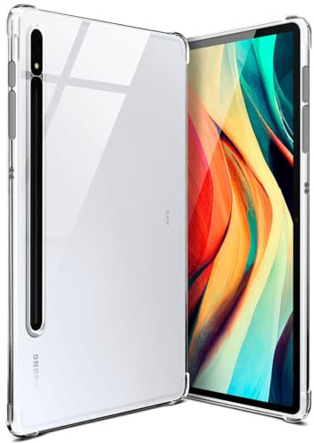 moex Aero Case für Samsung Galaxy Tab S8 Plus Hülle aus Silikon durchsichtig, Schutzhülle Ultra dünn stoßfest mit Eckenschutz, Tablet Silikonhülle transparent minimalistisch, Klar