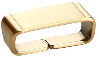 ROUHO Rostfritt Stål Klockremhållare - Smartwatchband Fästanordning Loop & Fastningsringar för Casio G-shock DW5600/5610/6900-Guld 18mm