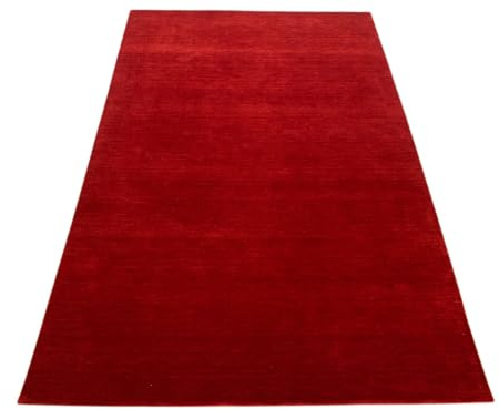 Gabbeh Teppich Rot 100% Wolle Orientteppich Handgewebt Loom Brücke G543 (Maße:200X300 cm;)
