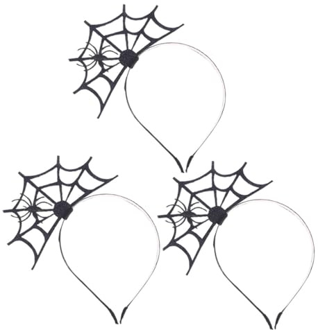 WOONEKY 3stücke Spinnennetz-haarreif Halloween Haarband mit Netz-motiv für Party und Kostüm