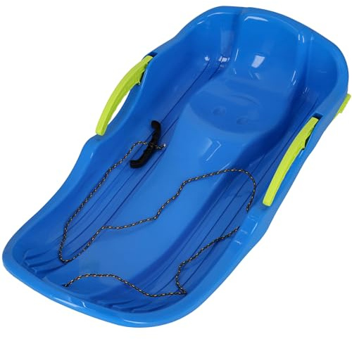 KOTARBAU® Bob Schlitten mit Bremse - 79 x 38 x 16 cm - Schlitten Plastik - Kinderbob - Kunststoffschlitten - Schneeschlitten - Schneebob - Robust & Ergonomisch - Blau