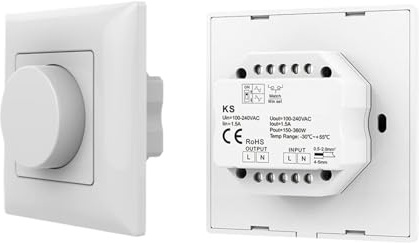 LED Dimmer Controller AC Triac Panel Dimmer 110V 220V 1.5A 360W Rotating Glass Touch Panel LED Dimmer Switch S1-K S1-T TS-K(WT) TS-K(WZ)(S1-K White Only)