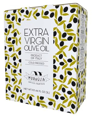 Frantoio Muraglia, Bag in Box di Olio Extra Vergine d'Oliva con Dosatore da 3 lt, Fruttato Medio