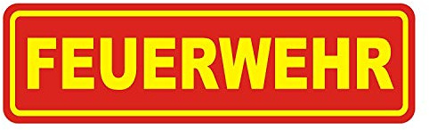 Magnetschild FEUERWEHR | Schild magnetisch | lieferbar in drei Größen (65 x 19 cm)