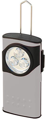 VELAMP D64 Lampe de Poche 3 LED Métallique, avec bouton Morse, Grise