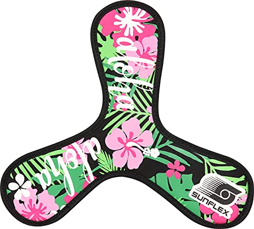 Sunflex Neopren Cassini Tropical Flower | Leichter Bumerang für den Strand und den Park | sehr weich und lässt Sich ohne Verletzungsgefahr fangen | extrem robust und für Jede Altersgruppe