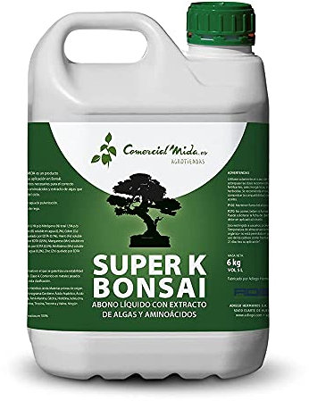 Abono Líquido Bonsai Comercial Mida Super K Fertilizante de Algas Rápida Absorción Garrafa 5 L
