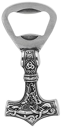 HCMA Stainless Steel Bottle Opener Odin Totem Titanium Steel Viking Viking Thor's Hammer Retro Beer Bottle Opener
