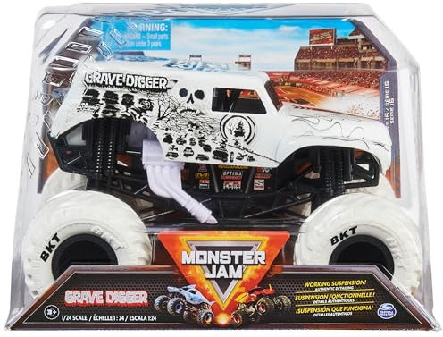 Monster Jam, Official Grave Digger Monster Truck, Collector Die-Cast Vehicle, 1:24 Scale