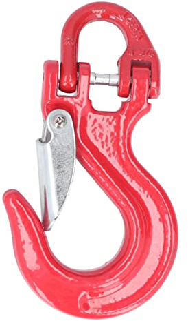 Keenso Universal 2T Seilwinde Haken | Winden Anhänger Gabelkopfhaken, Rot, Tragkraft 80, aus Stahl, mit Sicherheitsverriegelung