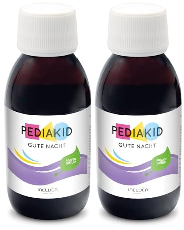 PEDIAKID - Sirop Sommeil - Complément alimentaire favorisant l'endormissement - Réduit les réveils nocturnes - Formule exclusive au Sirop d'Agave Lavande & Marjolaine- Goût Cerise - Lot de 2