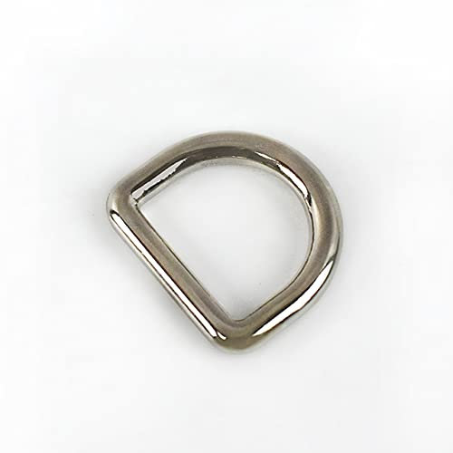 10pcs 10-38mm OD Ring Metallschnallen Rucksackgurt Gürtel Hund Haustier Halsband Gurtband Verschluss DIY Lederhandwerk Taschen Zubehör-16mm,Silber