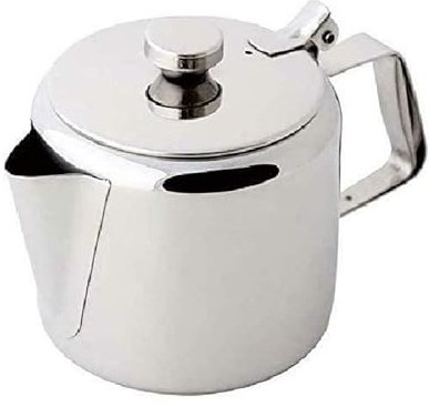 Stainless Steel Tea Pot Silver, Mirror Polish Finished, Suitable for Restaurants, Home, Offices 0.5 Litre - 1.5 Litre (1 Litre - 35 oz)