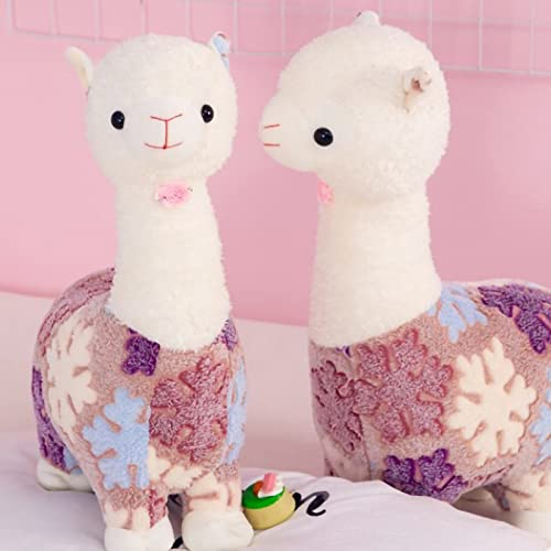 Alpaka Plüschtier,Alpaka-Kuscheltier mit Schneeflocken,Weiches Alpaka-Kissen-Stofftier,Nettes Alpaka-Plüschtier,Kuscheltier groß,Sofakissen Kissen Gefüllte Puppen,Weihnachten Geschenke (40cm)