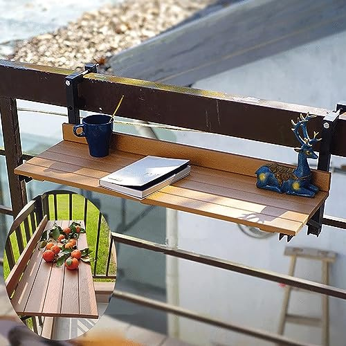 JOSKAA Hängetisch Balkon,Balkontisch Klappbar Hängetisch,klappbarer Geländertisch,Balkonhängetisch,Hängetisch Für Den Innen- Und Außenbereich,Balkontisch Zum Einhängen,balkontisch