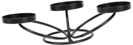 VINTORKY Bougeoir en Fer Forgé 3 Têtes Verrines Noir Style Européen Rétro Décoration De Table Restaurant Accessoire Décoratif pour Intérieur Et Maison