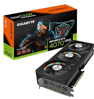 GIGABYTE GeForce RTX 4070 Super Gaming OC 12G Grafikkarte, 3X WINDFORCE Lüfter, 12GB 192-Bit GDDR6X, GV-N407SGAMING OC-12GD Grafikkarte